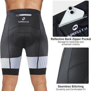 Black Men's Cycling Athletic Shorts